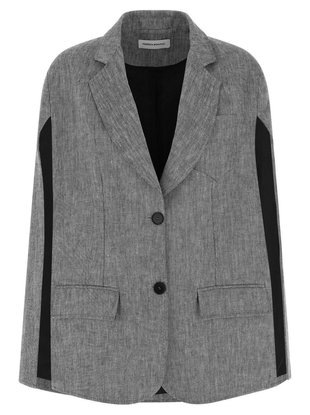 Federica Bonifaci Single-Breasted Mantelle - Grigio | 3fde623537953a3ba5b4ec931bfbabda734a0464