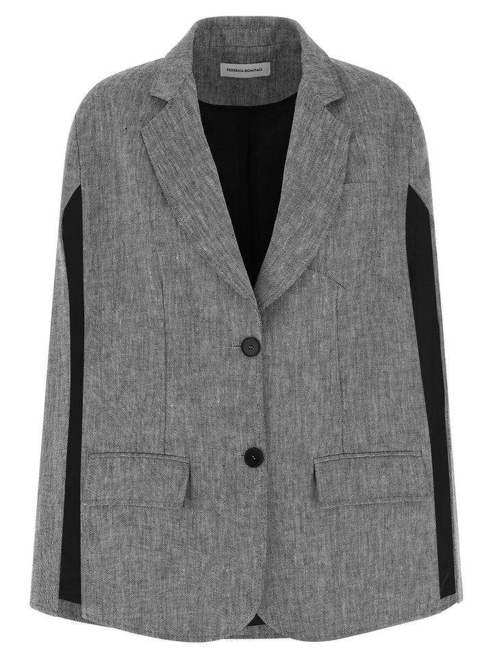 Federica Bonifaci Single-Breasted Mantelle - Grigio | 3fde623537953a3ba5b4ec931bfbabda734a0464