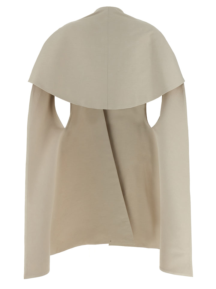 Federica Bonifaci Asymmetrical Cape Mantelle - Grigio | c554c0f4bba622f497615f826174e22ad152aea4