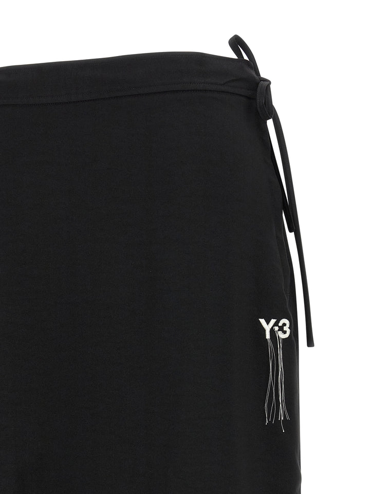Y-3 Y-3 Sport Uniform Raw Cut 3-Stripes Gonne - Nero | 76fd0610f7dc4745afa9366c1a6e917ff6fc8d7b