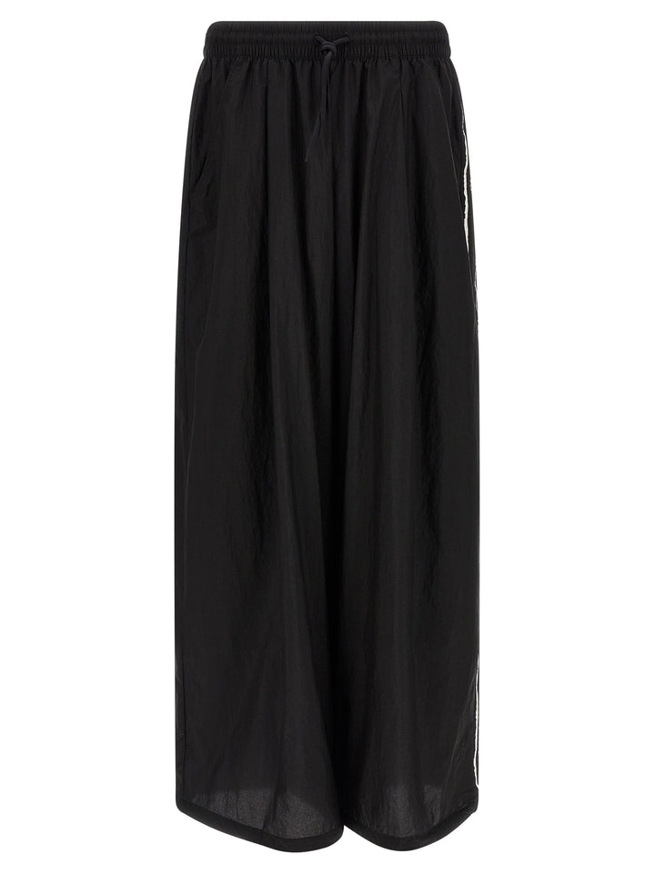 Y-3 Y-3 Raw Edge 3 Stripe Wide Pantaloni - Nero | e7e6589c6733f7d6aa1e0e7f69b66dc62acef5c6