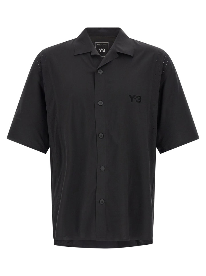 Y-3 Vinyl Logo Shirt Camicie - Nero | d3dede3d50e1925d8256cb778d38ecb9dded9dd9