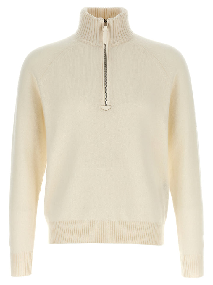 Tom Ford Half Zip Sweater Maglioni - Bianco | 78ca06e3b477ecef73dda0934d0f45b18b7584f0