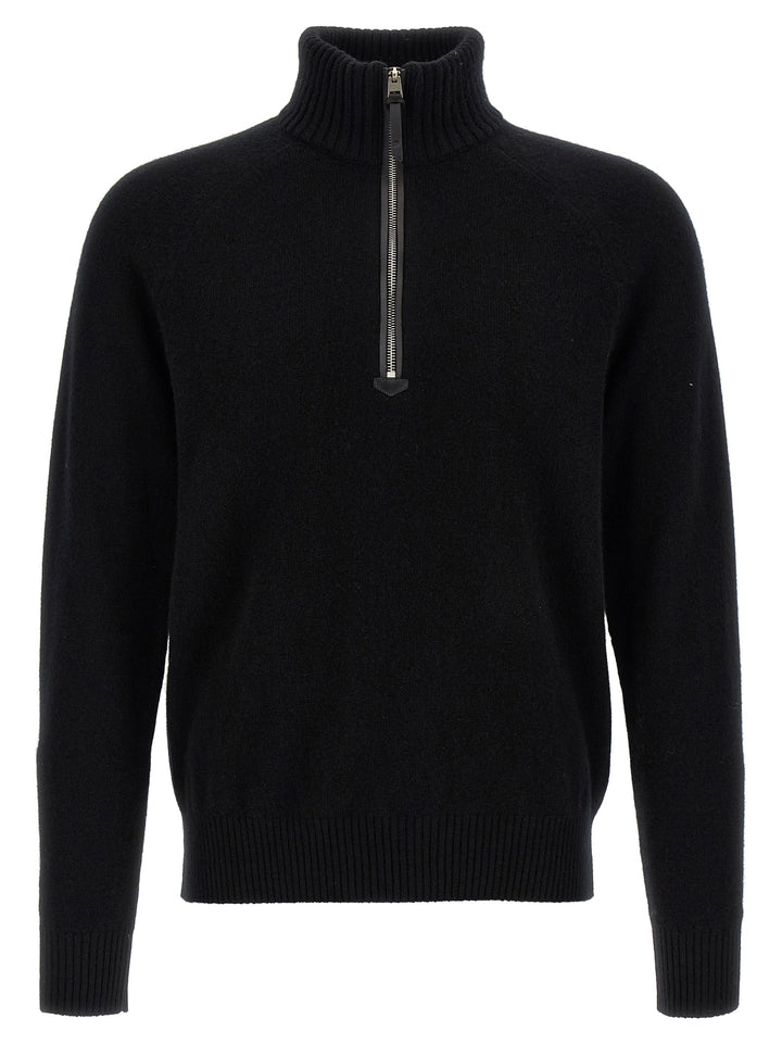 Tom Ford Half Zip Sweater Maglioni - Nero | 167f0ee241dcf31c8b456f19012714a1ecb4a092