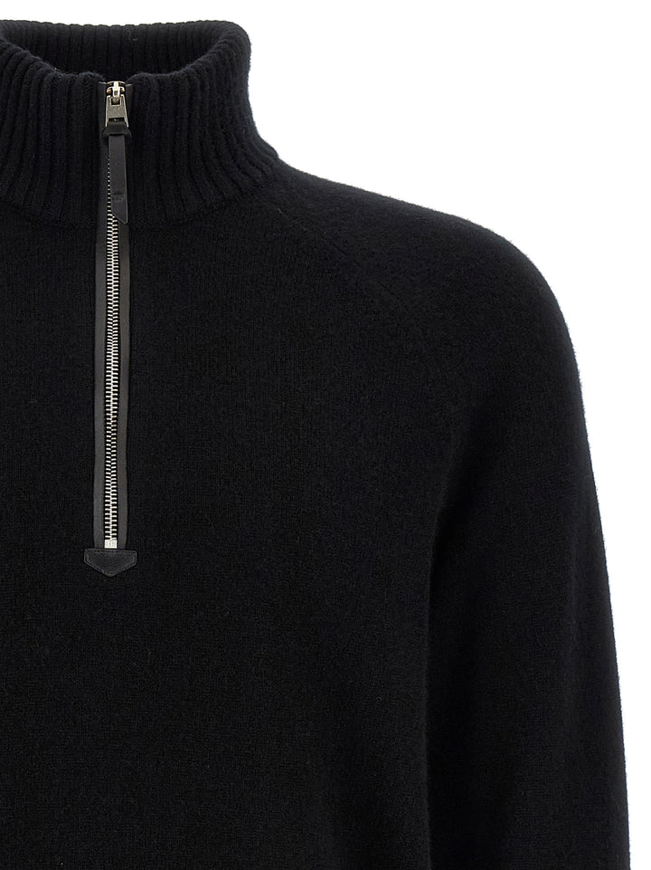 Tom Ford Half Zip Sweater Maglioni - Nero | b2f9363116922b976235fc73faa66fa12e607833