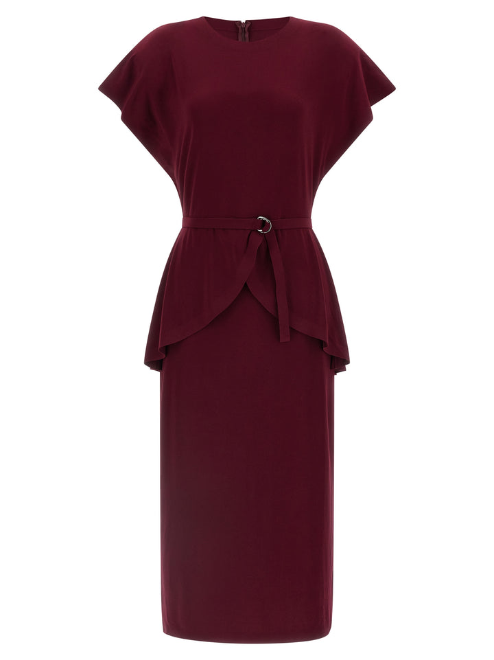 Norma Kamali Peplum Dress Abiti - Bordeaux | 07c006a0ad2e9ef560a56276d5ee89631e05ea56