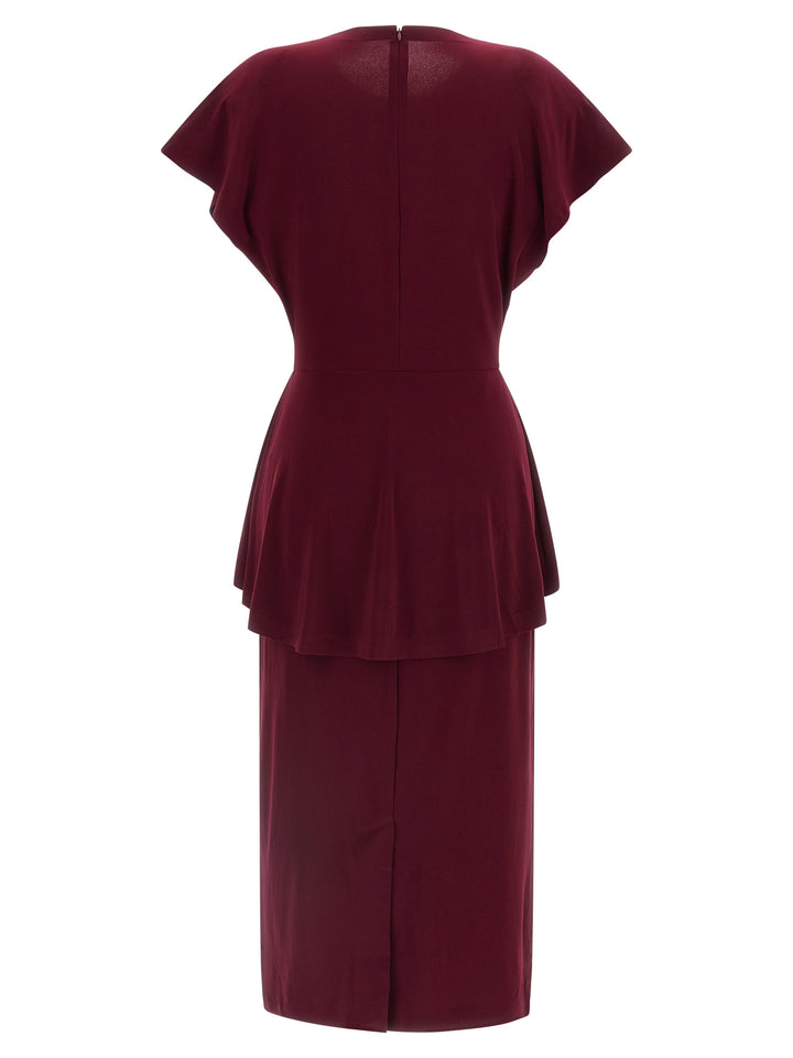 Norma Kamali Peplum Dress Abiti - Bordeaux | c3797b50ecddb855743351e39a619be76ce10ca6