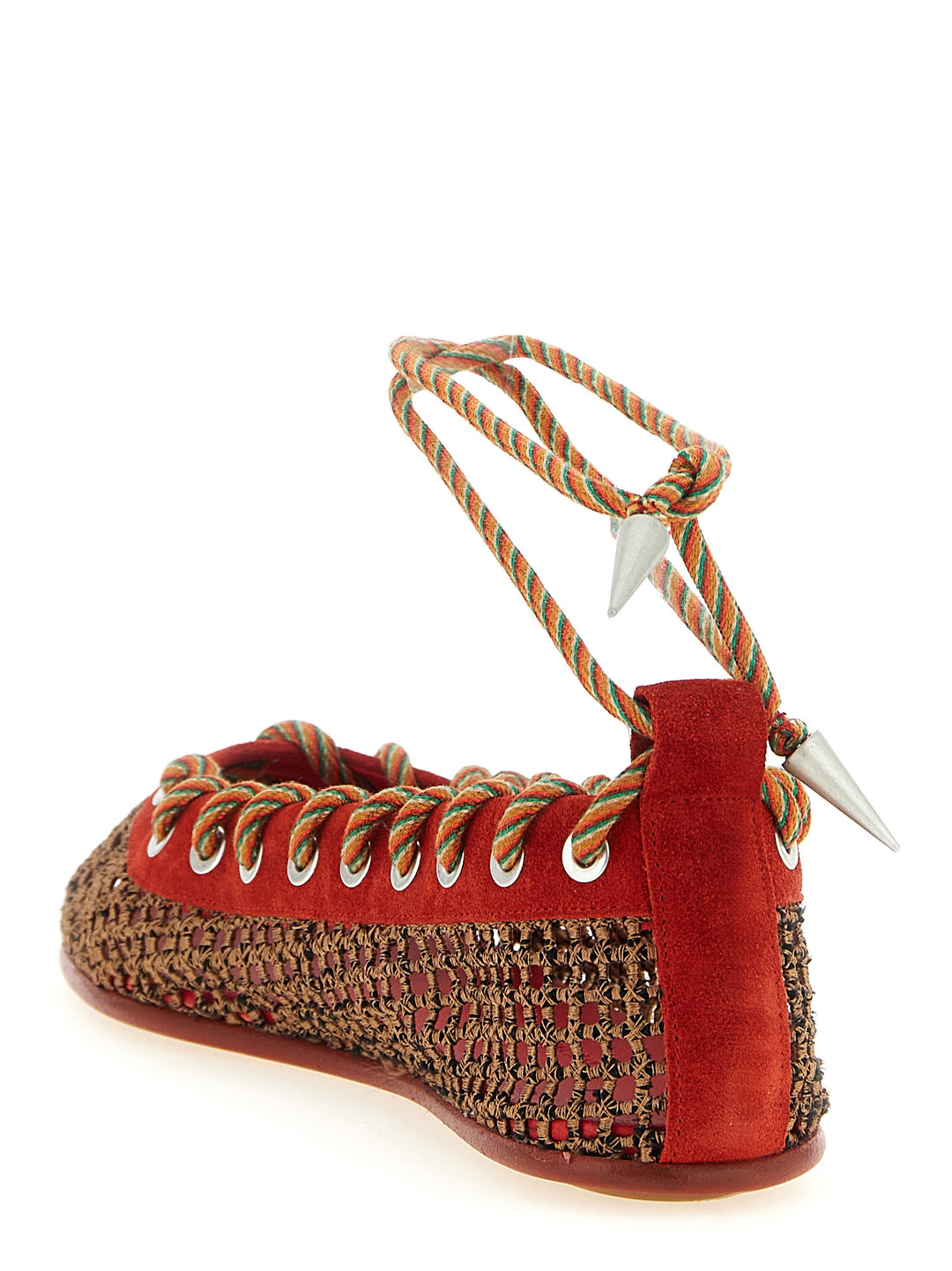 Kiko Kostadinov Reticella Flat shoes - Rosso | c544ba55fe0f7d52250a85a4151156cb50c70dc9