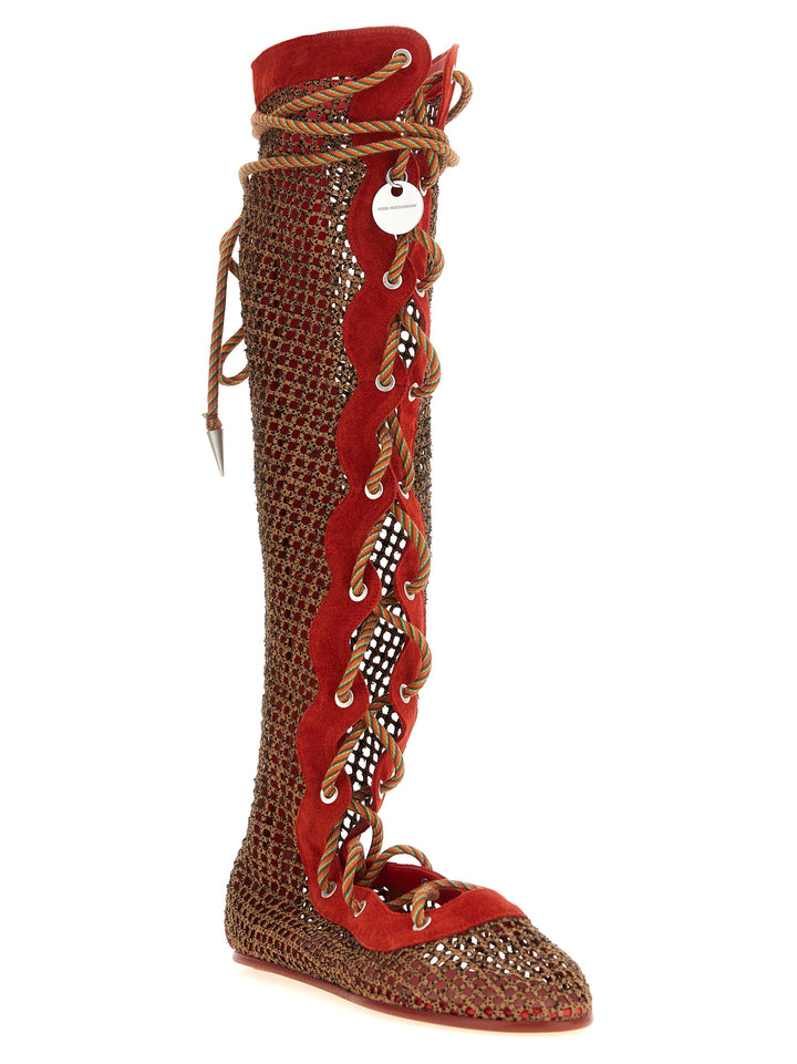 Kiko Kostadinov Reticella Stivali e Stivaletti - Rosso | fb7ebdf7a40ec2c580673c74e54743a5392e3d9a