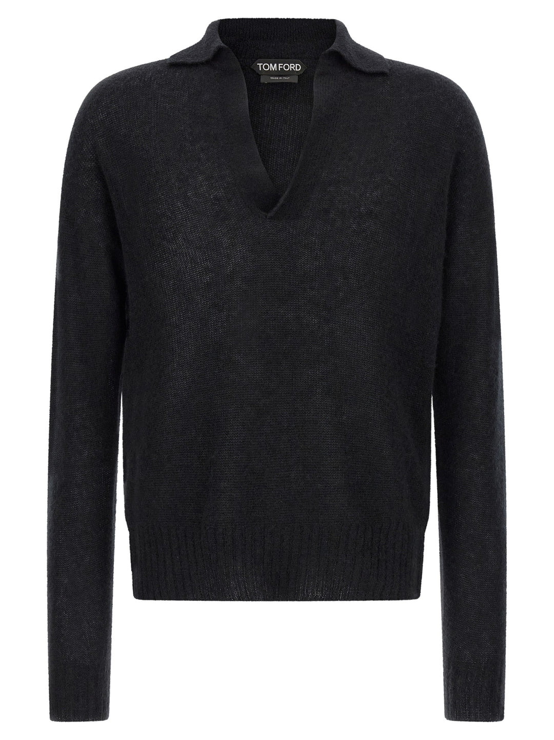 Tom Ford Cashmere And Silk Polo Shirt Maglioni - Nero | 2cee19b5d2c79ef55bd538bf279ac42f79e4578c