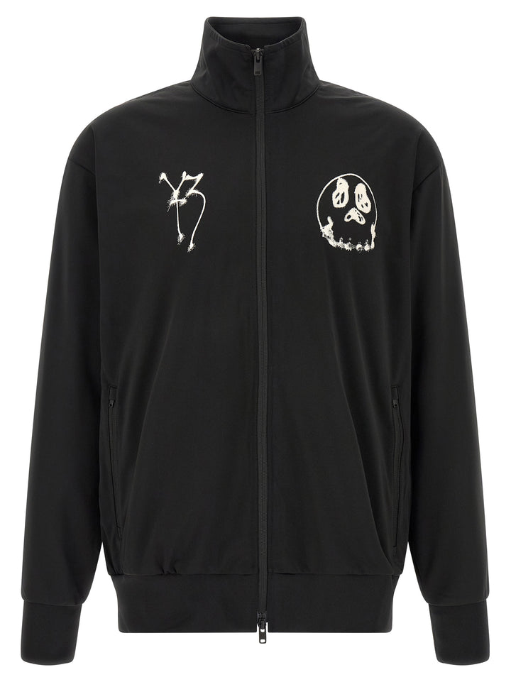 Y-3 Track Top  Gfx Nyln Felpe - Nero | 377fd7388e802814b9ab43777de793aab47fc01b