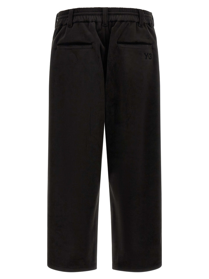 Y-3 Velvet Effect Joggers Pantaloni - Nero | 772c2245f23b1071360b88e8b947863532db95a8