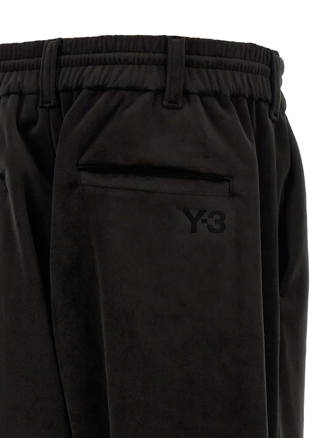 Y-3 Velvet Effect Joggers Pantaloni - Nero | e14bccca9f67eaab0894ccab9861f4f1d6283db2