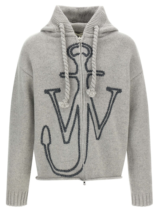 Anchor Embroidery Felpe Grigio