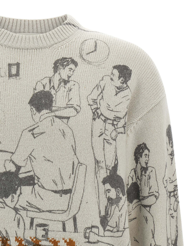 J.W. Anderson Jacquard Pattern Sweater Maglioni - Grigio | b81881f472ed9fdb07d01f5664b33b9105bfb0c0