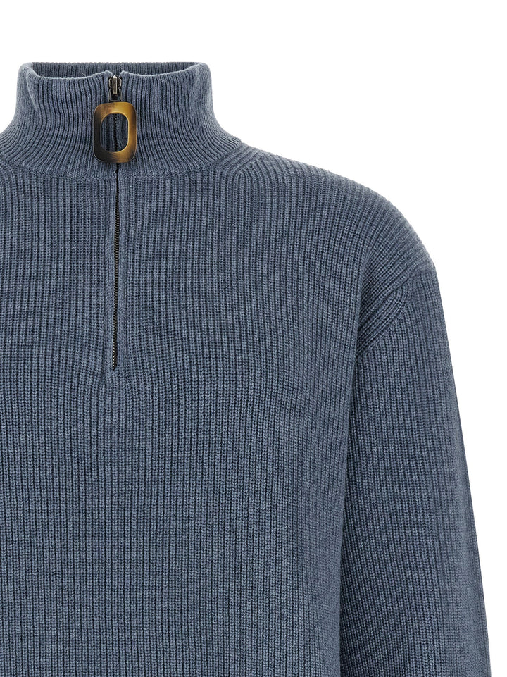 J.W. Anderson Half-Zip Sweater Maglioni - Blu | db9f54b6147a0c6a12ea3f71da28bc1206f60dd1