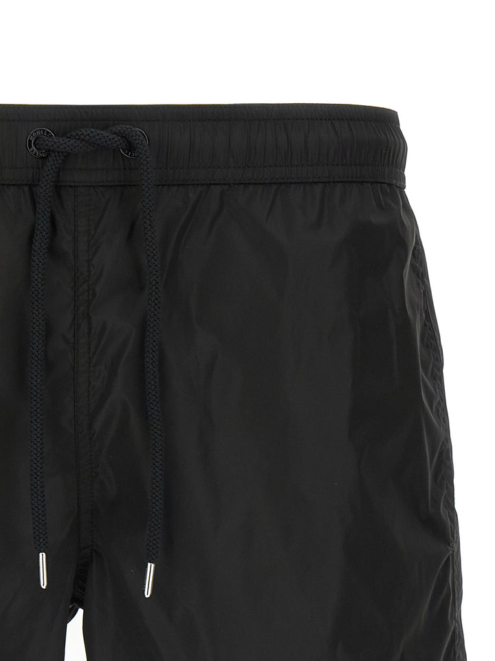 Moncler Logo Patch Swim Shorts Beachwear - Nero | f8d5c30d7f677094c101cdf9dddd24c01f2f0baa