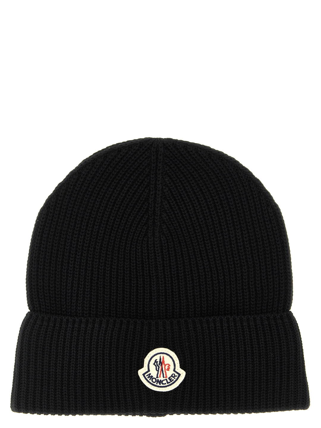 Moncler Logo Patch Beanie Cappelli - Nero | 2e79bda2c945620c33b80fdd39efa61250026d88