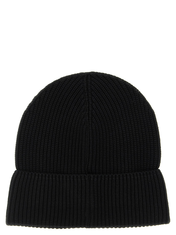 Moncler Logo Patch Beanie Cappelli - Nero | 9bdc573bd603c5e589edc07588b33056e7307b27