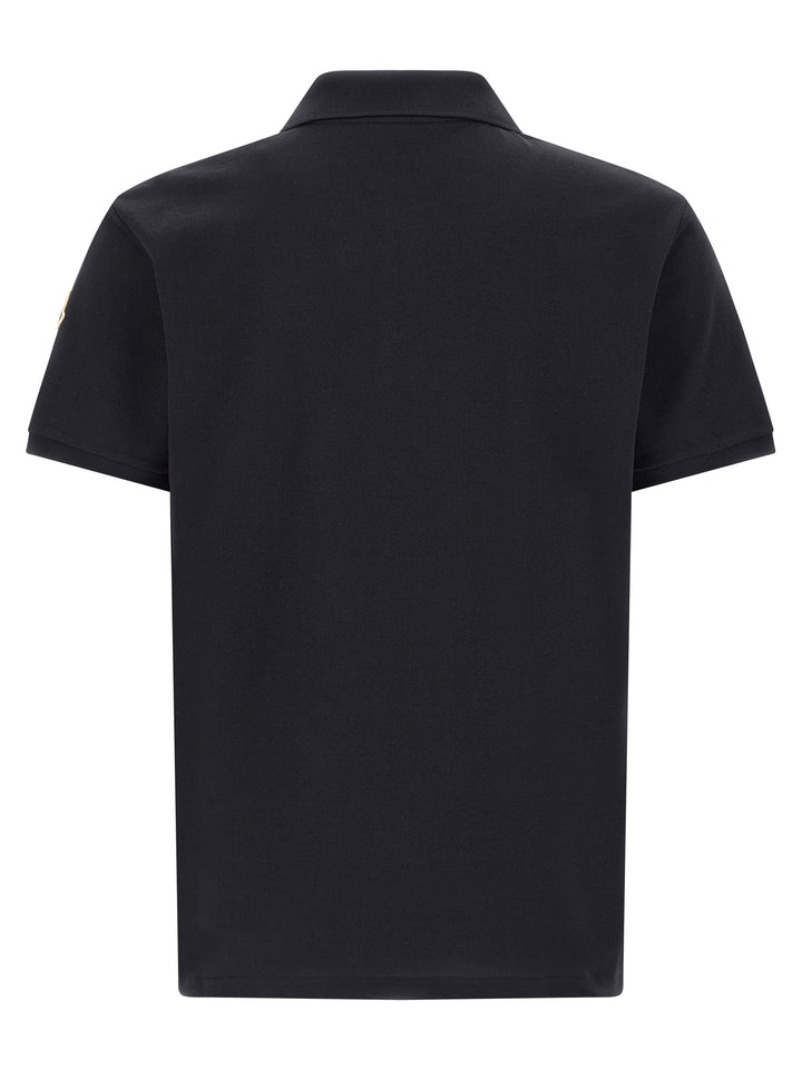 Moncler Logo  Shirt Polo - Blu | 99945c650ed082e9f77c9ec411e8329129dbea74