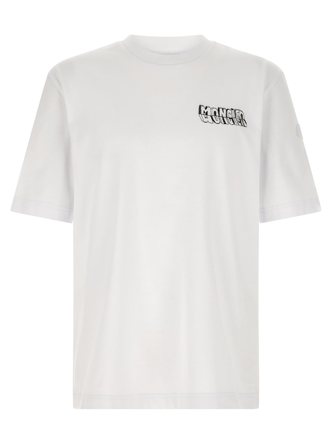 Moncler Embroidery T shirt - Bianco | 274843e51225b58e40b4a380cdc0bf47f30ed434