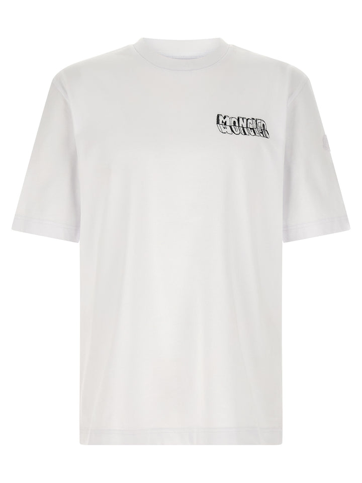 Moncler Embroidery T shirt - Bianco | 274843e51225b58e40b4a380cdc0bf47f30ed434