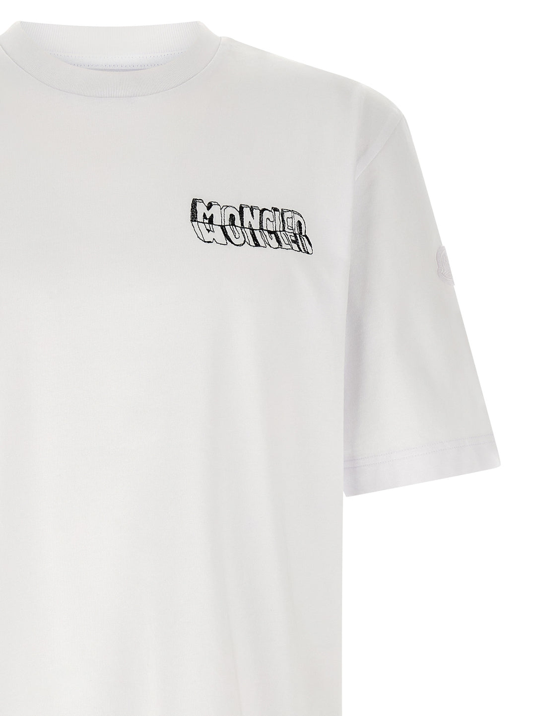 Moncler Embroidery T shirt - Bianco | bd7b6b7f7eddbf4fd2b568282a958d2518f2e2f1