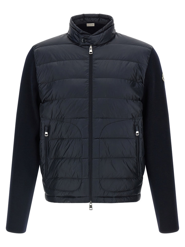 Moncler Padded Cardigan Maglioni - Blu | 89dcaf44605824aca1a0b8966cfbb8ca766c0ca7