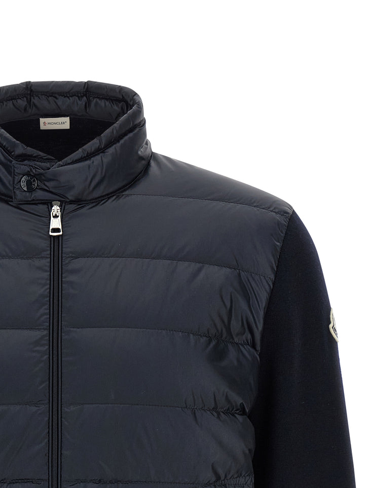 Moncler Padded Cardigan Maglioni - Blu | edb90ef341b5aac7d75c37de160d3ac7fd3a0875