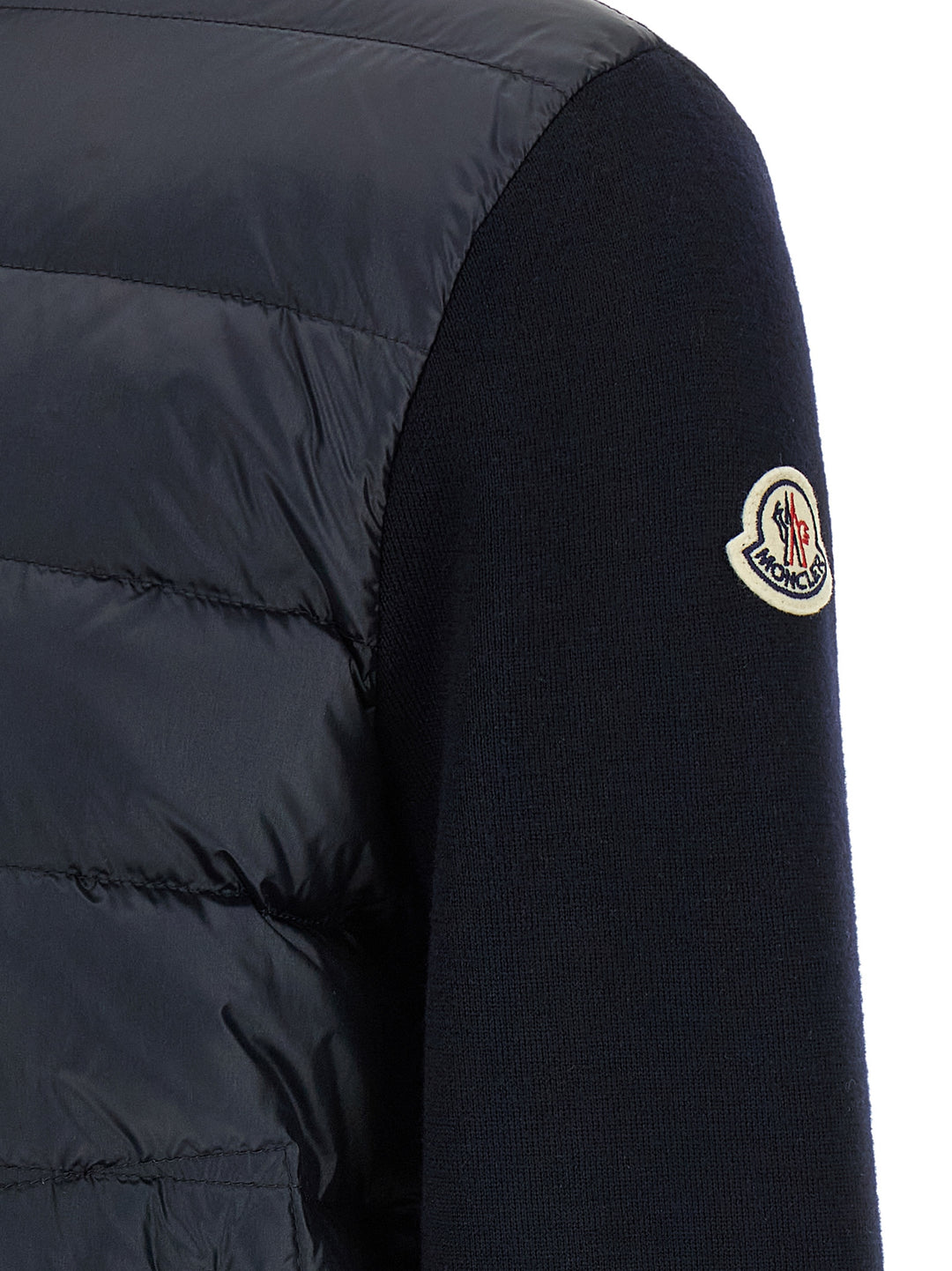 Moncler Padded Cardigan Maglioni - Blu | c1b603e9ffaec18069ee215815b269c1f2cb9091