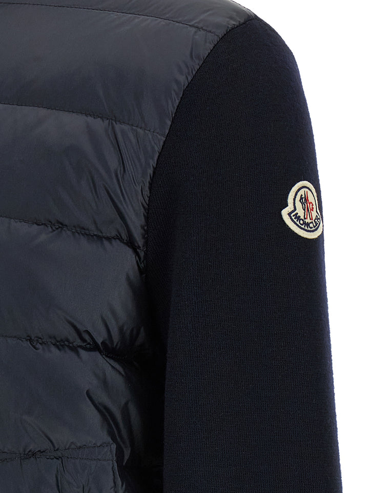 Moncler Padded Cardigan Maglioni - Blu | c1b603e9ffaec18069ee215815b269c1f2cb9091