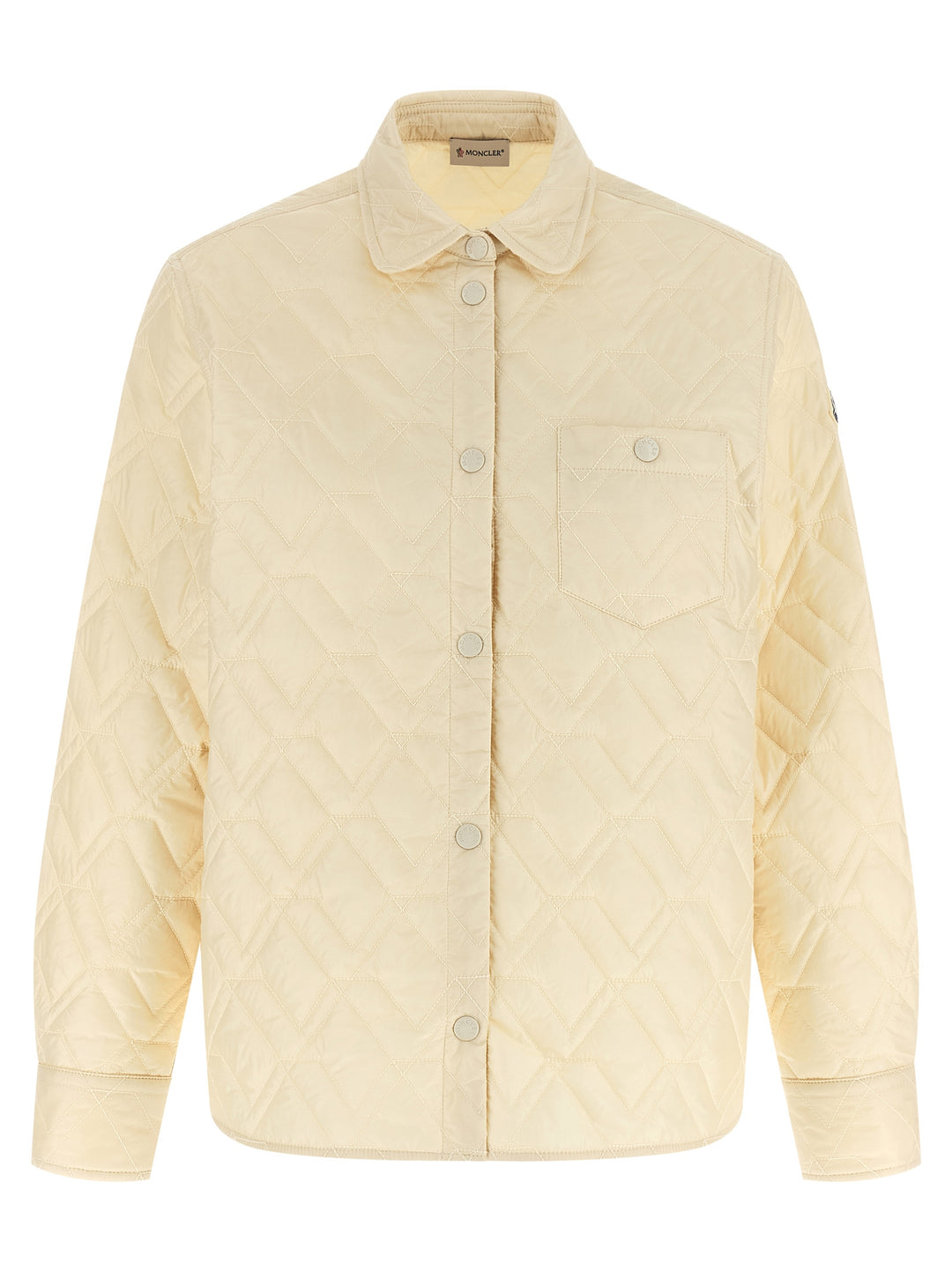 Moncler Quilted Overshirt Camicie - Beige | 95207dbe7cafcaf09860c2ab9059af0a8f28c70f