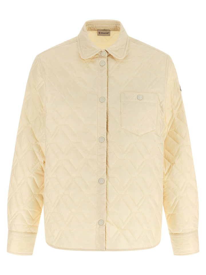 Moncler Quilted Overshirt Camicie - Beige | 95207dbe7cafcaf09860c2ab9059af0a8f28c70f