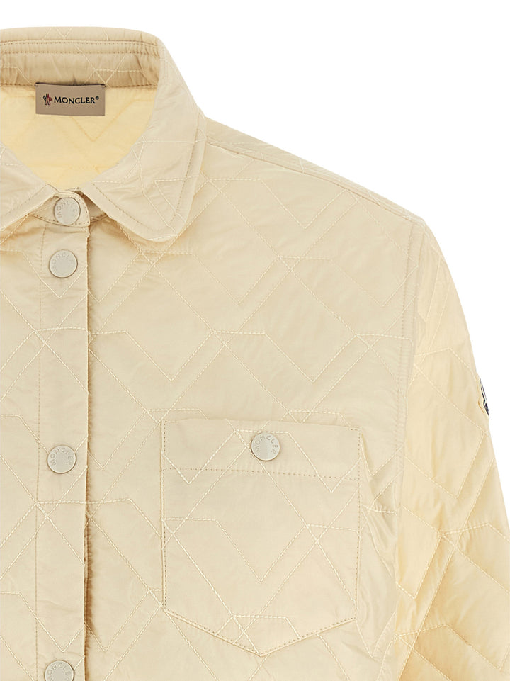 Moncler Quilted Overshirt Camicie - Beige | 7970c1b79c06c4f36bd49b1397467c4d23f87fc6