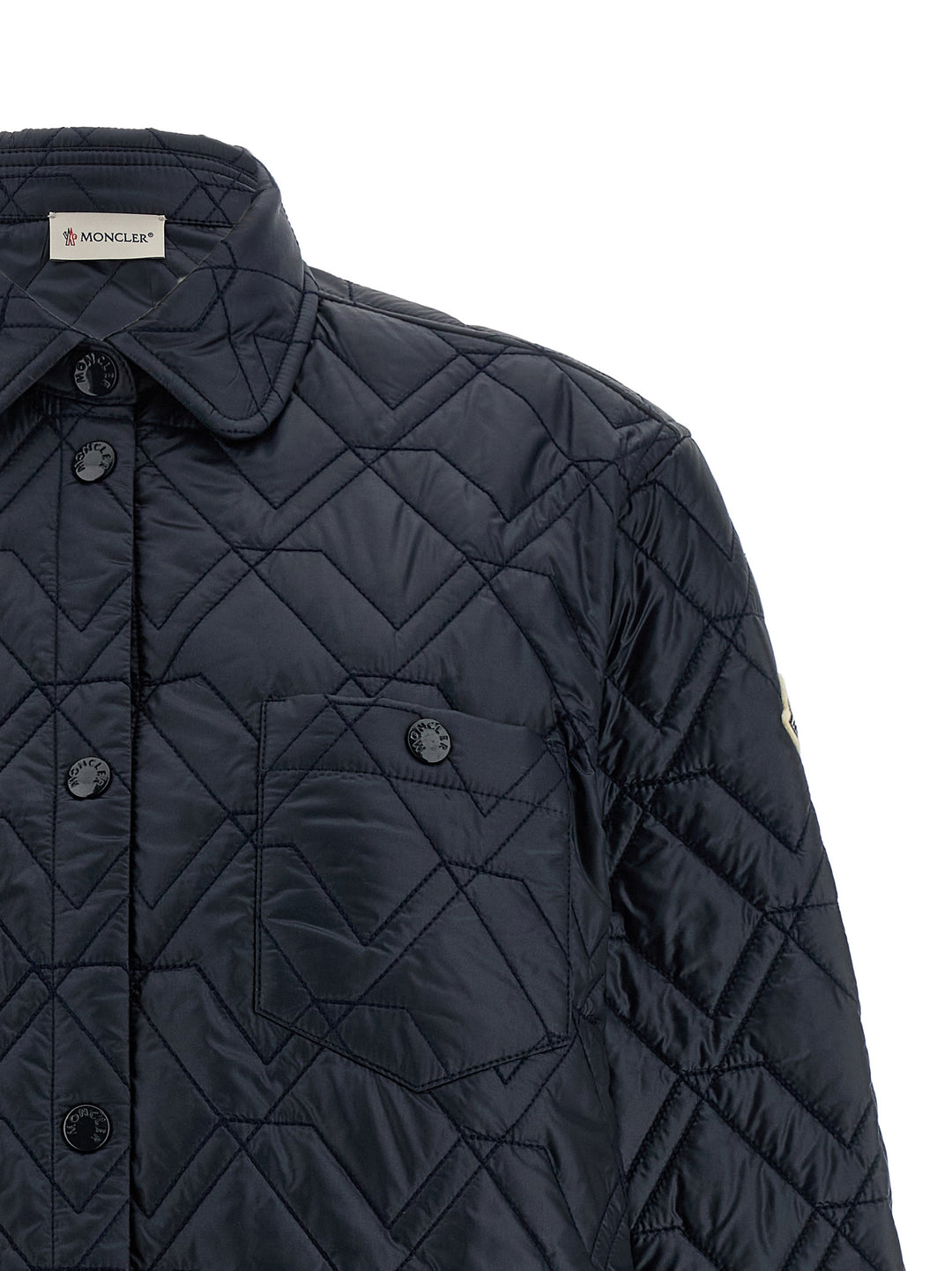 Moncler Quilted Overshirt Puffer Jackets - Blu | 695d64f422df780c94ff5186447ed077a621b072