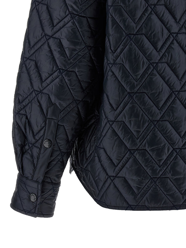 Moncler Quilted Overshirt Puffer Jackets - Blu | ee2237def5dfa9e76224e758a1182bd851b8966e