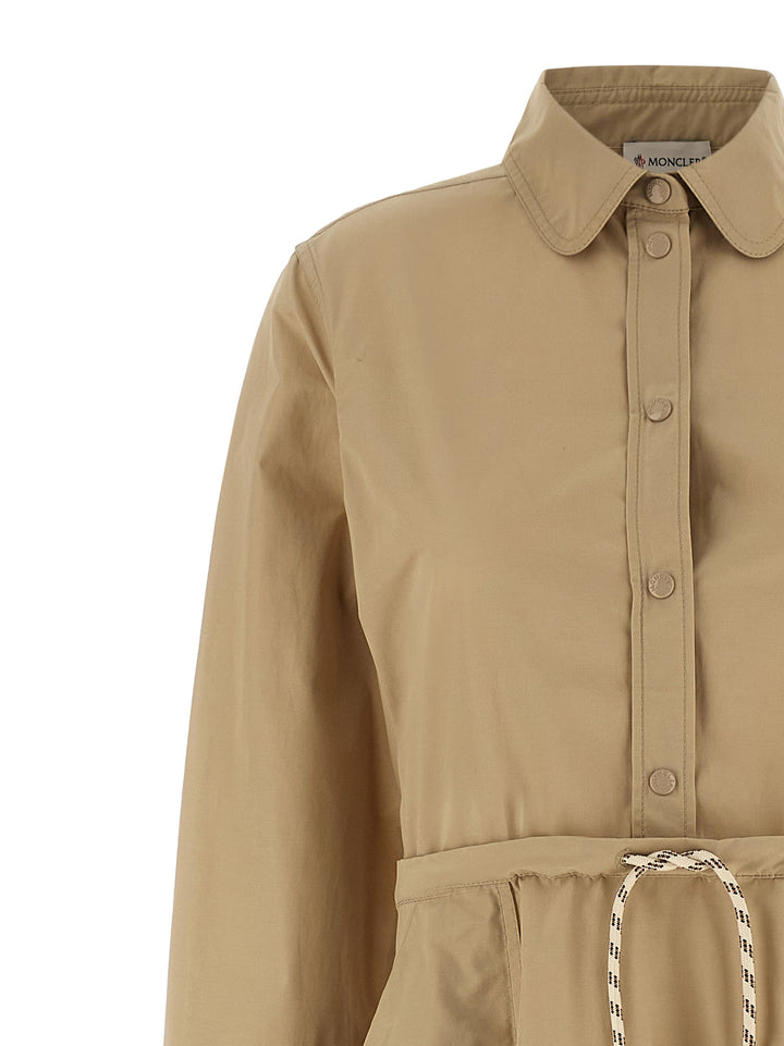Moncler Chemisier Dress Abiti - Beige | 78a4cd1f27e7546040ccf193a3b73fd0592874cd