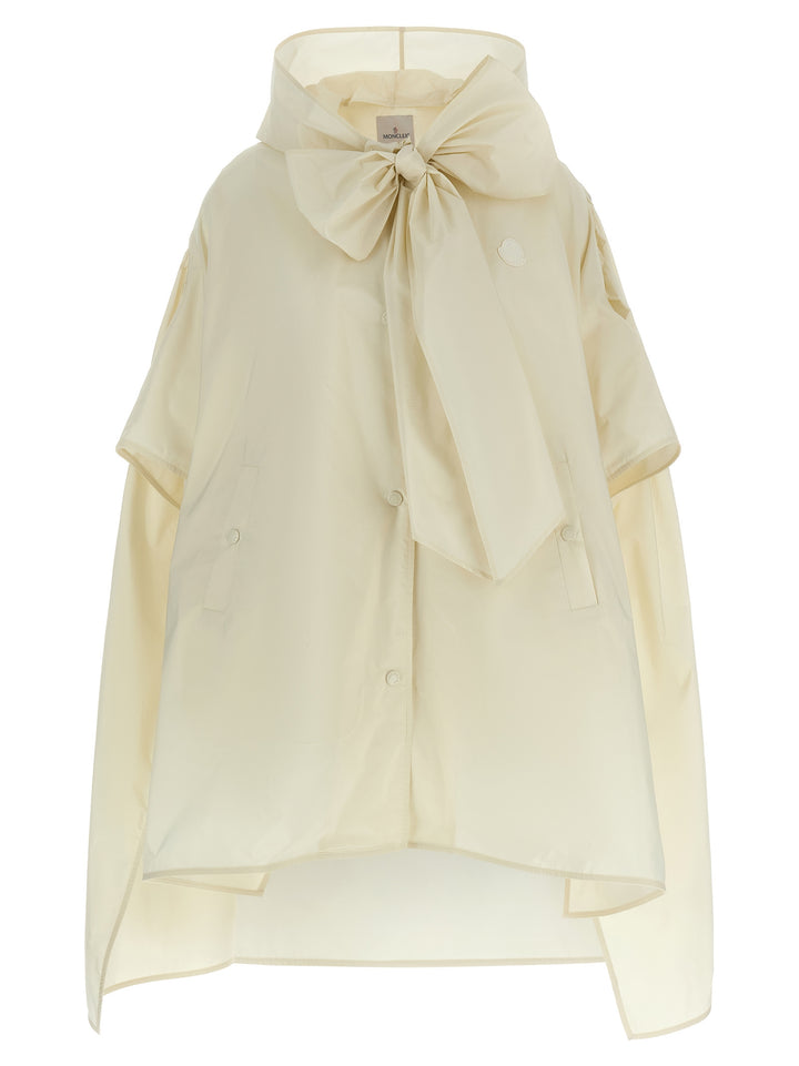 Moncler Taffeta Cape Mantelle - Beige | 631be49da9da5b2a197b86860c525ec5bb28fdc1