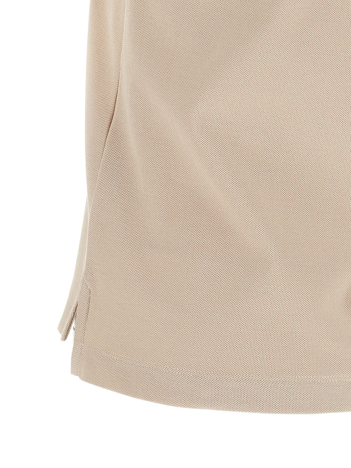 Moncler Logo Patch  Shirt Polo - Beige | d00086f1ede87888edac7093fd7749329cc0d4df