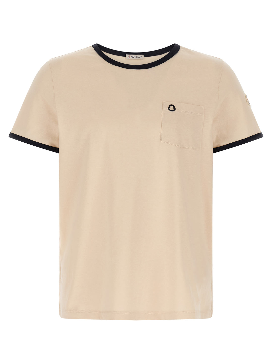 Moncler Logo Embroidery Pocket T shirt - Beige | 8a81d030246ff4d6e92c3cdecc61e6c2a14cd687