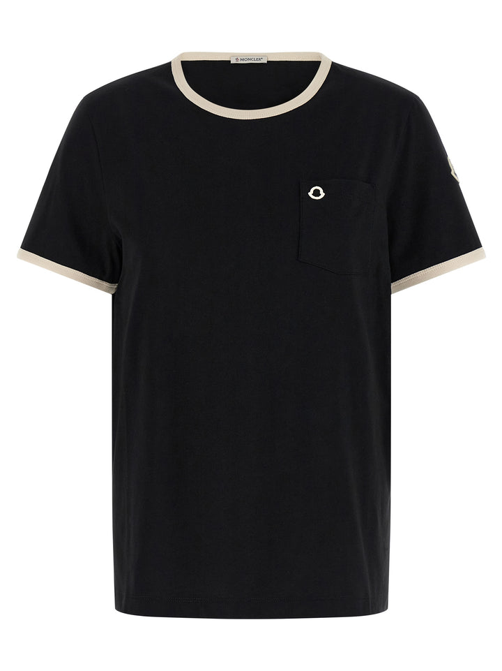 Moncler Logo Embroidery Pocket T shirt - Nero | e04f4144a14cb82fea09782ba7498745d3dec7a1