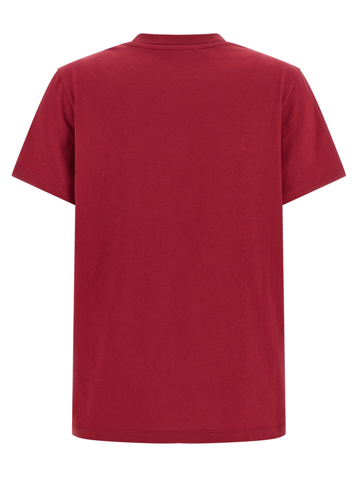Moncler Logo Embroidery T shirt - Rosso | 262947dc19aea00cbe83a81f280a697824cdc5e9