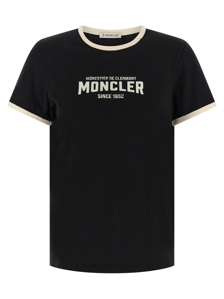 Moncler Flocked Logo T shirt - Nero | 8fa725c30a8c2880bb3754256eeb294d775c5ccf