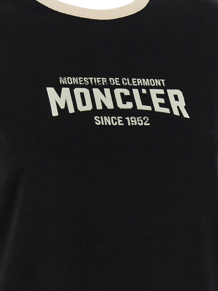 Moncler Flocked Logo T shirt - Nero | af9ebf3b3cc747cca5898f7a55105e1d77f21523