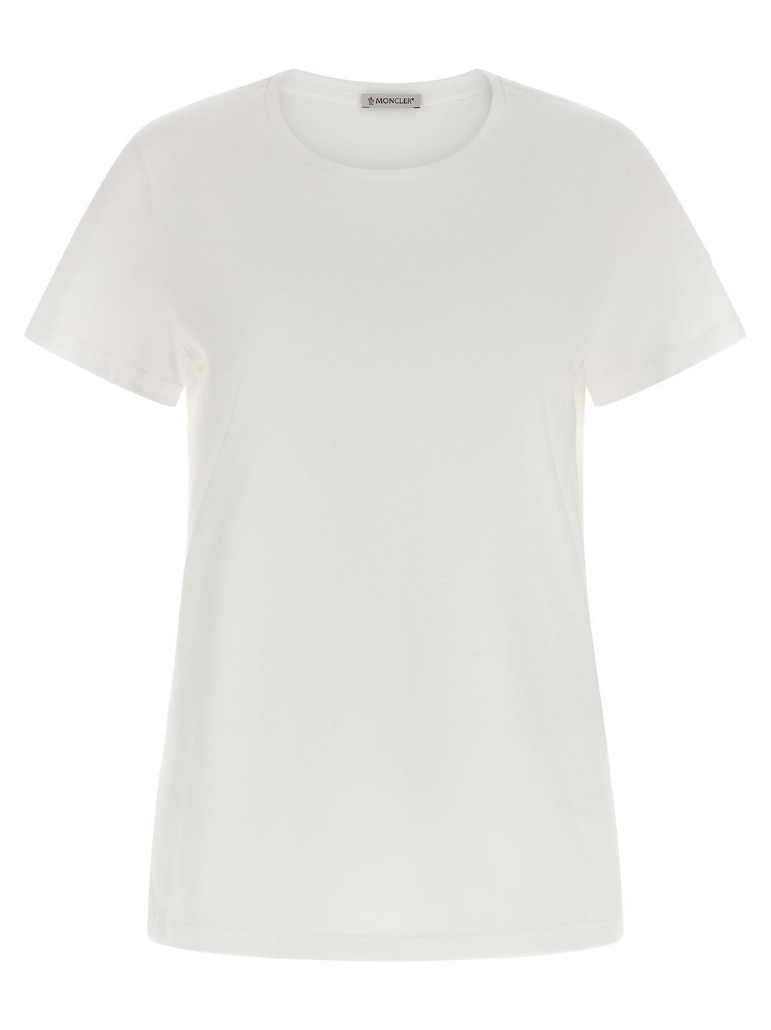 Moncler Logo Patch T shirt - Bianco | 746a7152449feb3e78e22ccc5b06782a2d3ae511