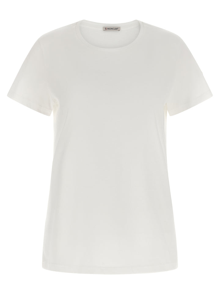 Moncler Logo Patch T shirt - Bianco | 746a7152449feb3e78e22ccc5b06782a2d3ae511
