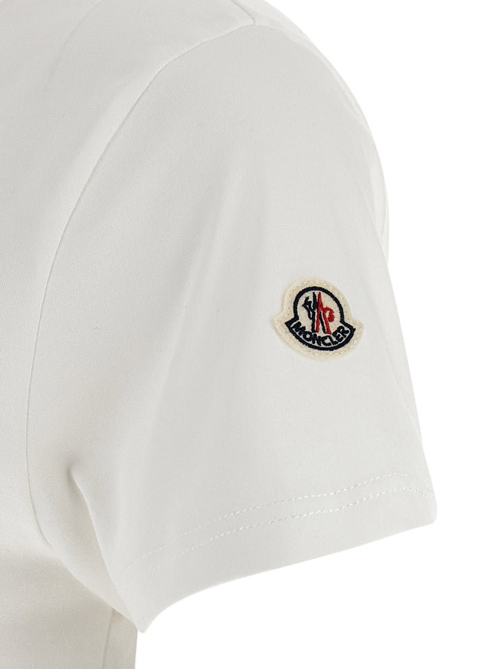 Moncler Logo Patch T shirt - Bianco | 713e965daf12d6260057c89d5909f050d1d066d1