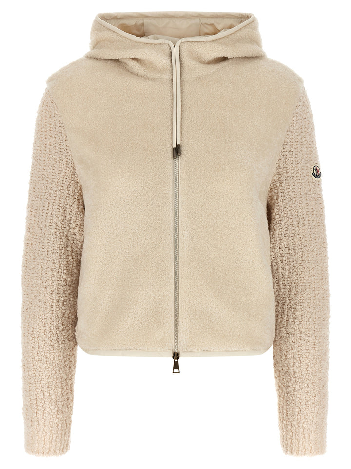 Moncler Cardigan Tricot Felpe - Bianco | 30c4edb29ddfcdd8cd62a903d8860ee214efc8d2