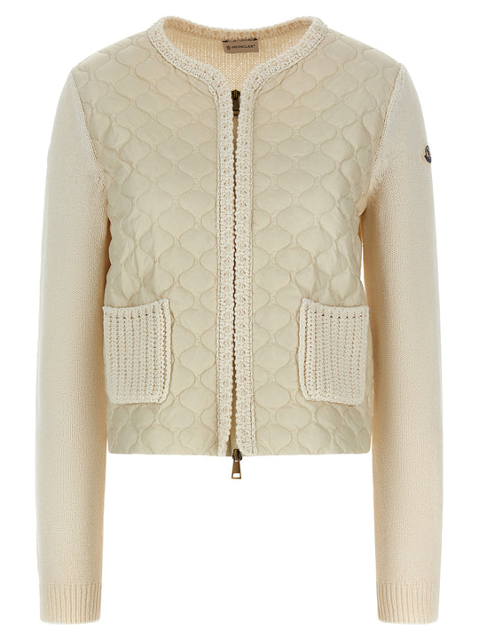 Padded Cardigan Maglioni Beige