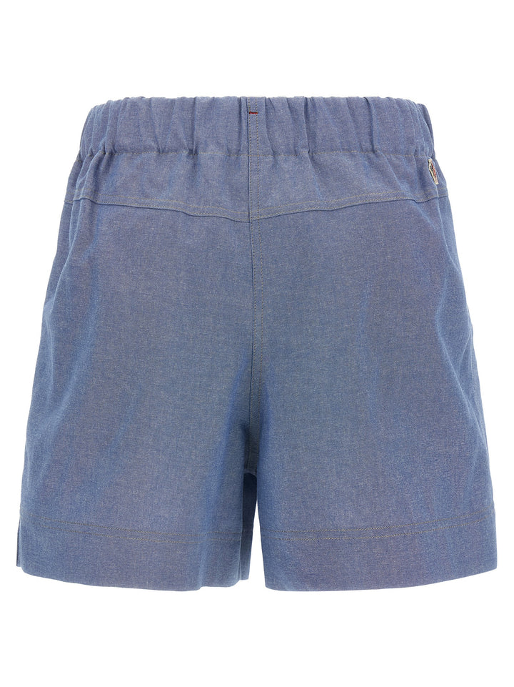 Moncler Grenoble Chambray Cotton Shorts Bermuda e Short - Celeste | 6933b381ac5802a6e8d6b30b061e1db31c8a6c30